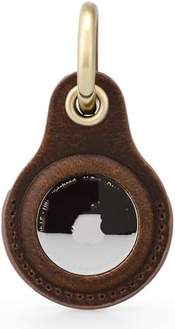 Tusks Land for AirTag Holder, Genuine Leather Compatible with Apple Airtag Keychain, Anti-Loss Tr... | Amazon (US)