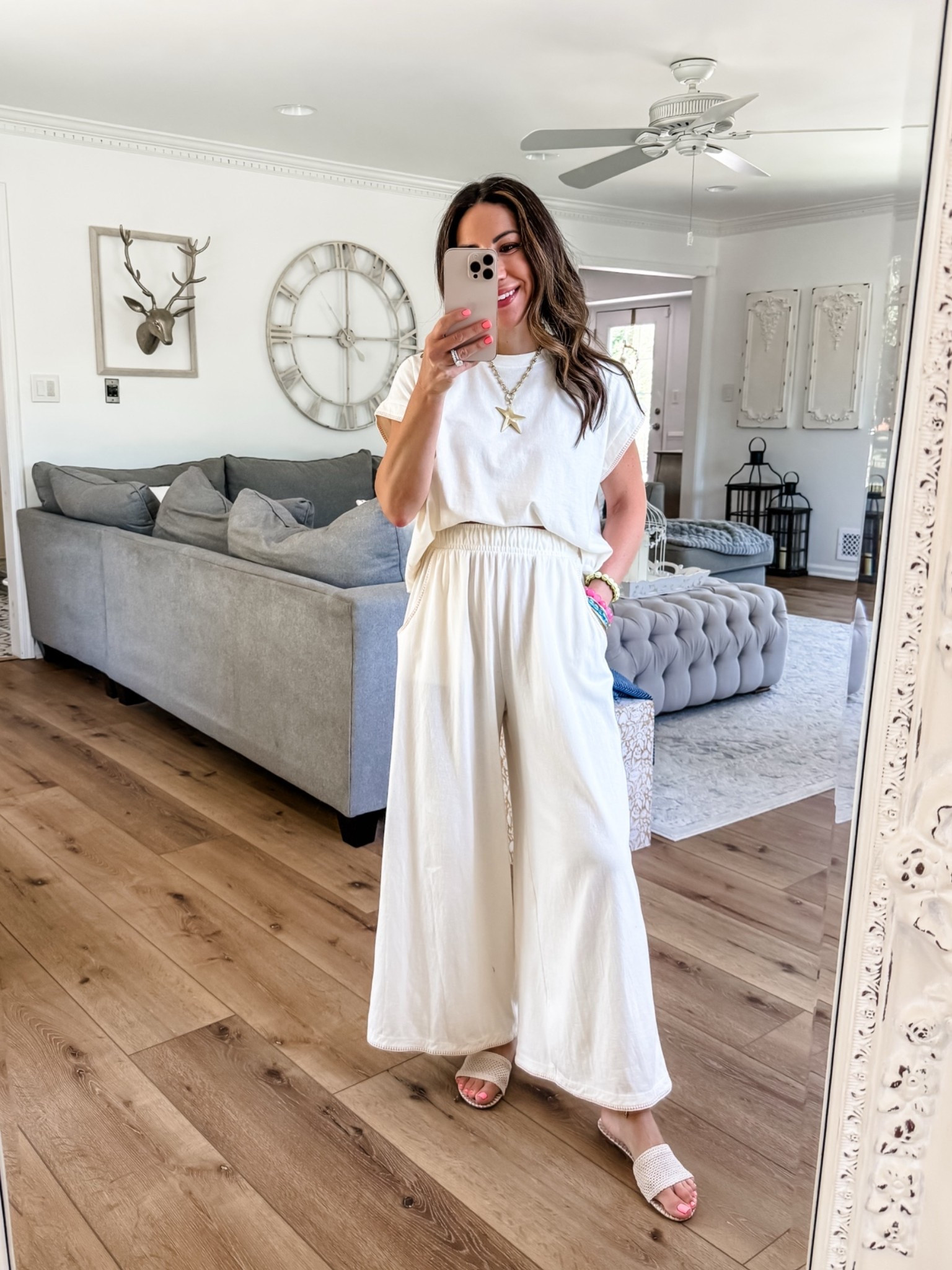 Xs top. XS wide leg pants. Target style.

#LTKOver40 #LTKPetite