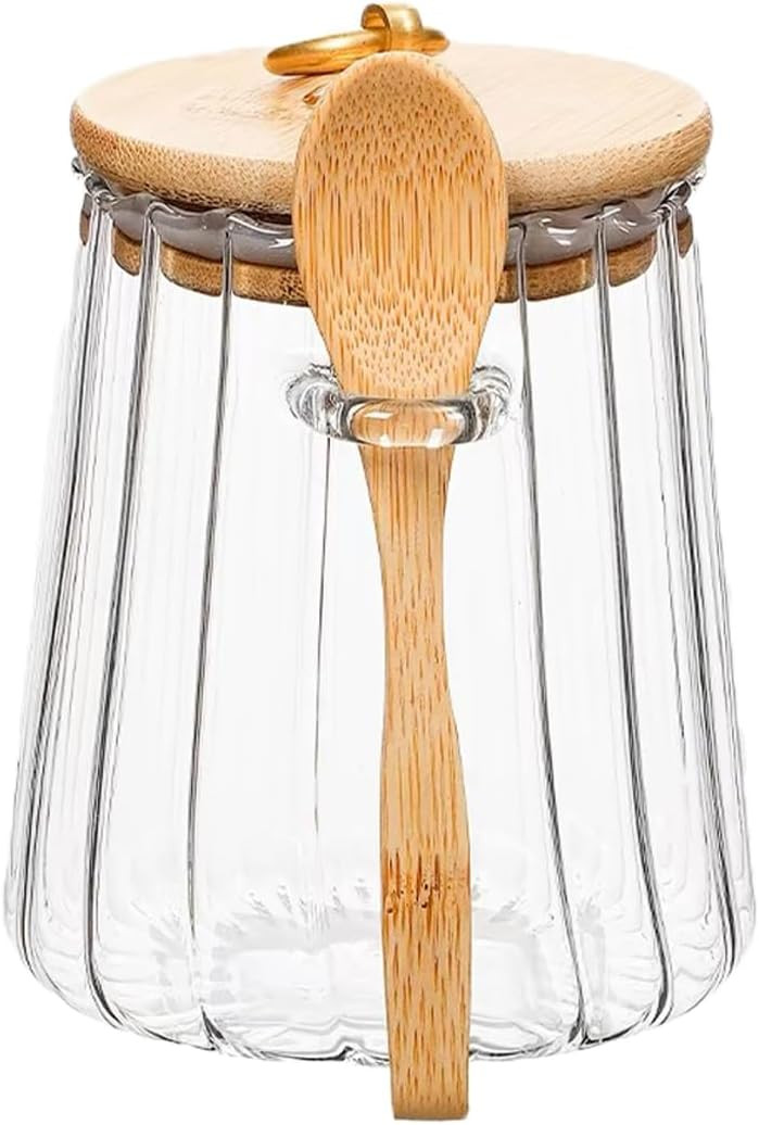 CNWSGEM Sugar Bowls Sugar Container 25.36 FL OZ Glass Coffee Canister Airtight Food Storage Jar w... | Amazon (US)