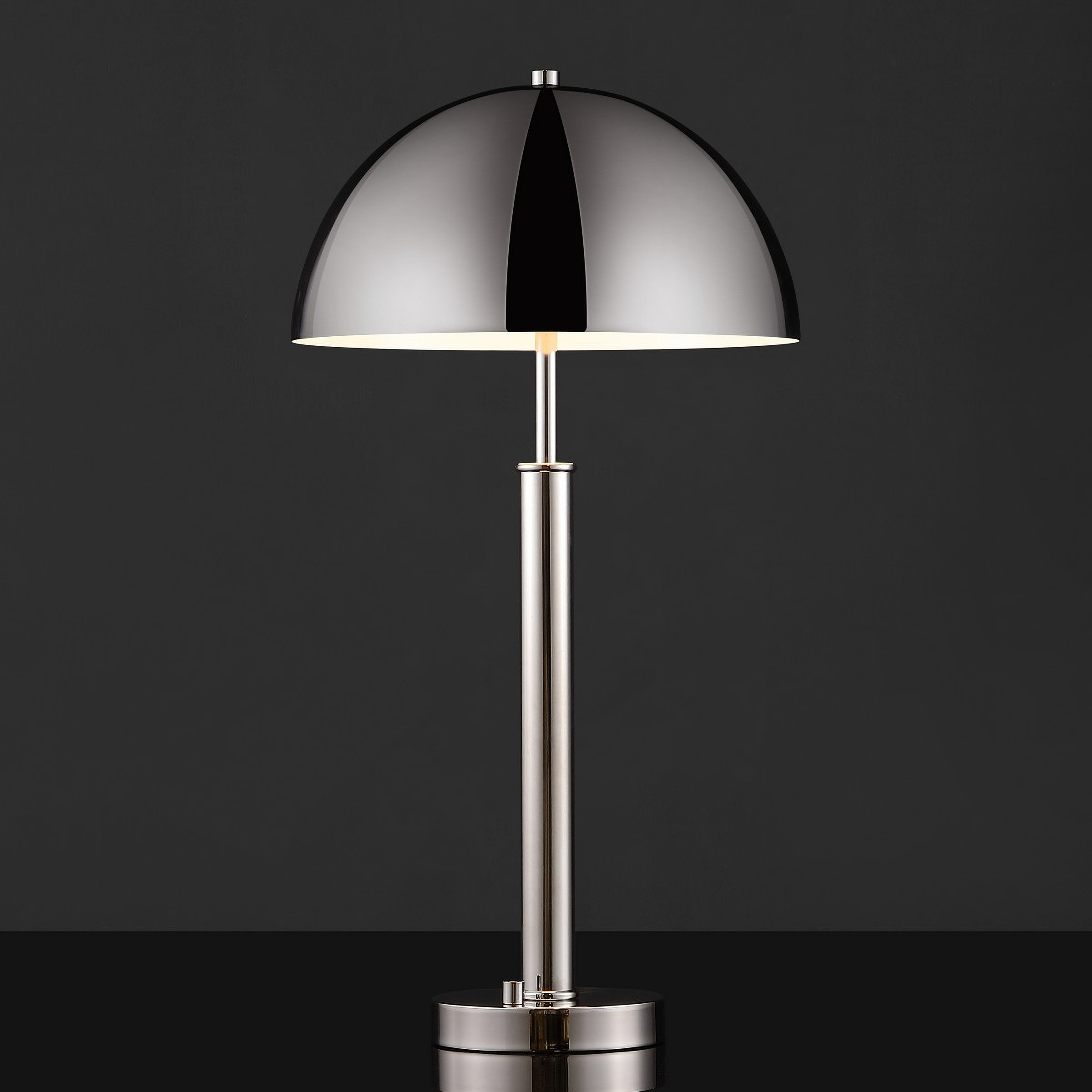 Harvey Metal Dome Table Lamp In Nickle | 1stopbedrooms