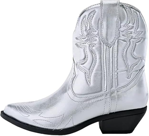 Soda Women Cowgirl Cowboy Western Stitched Ankle Boots Pointed Toe Short Booties Rigging-S | Amazon (US)