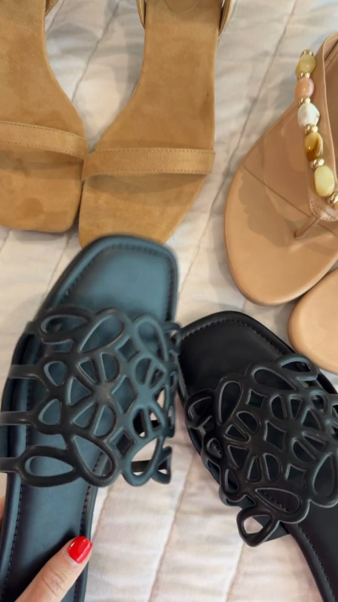 The sandal roundup I’ve been reaching for on repeat this summer. From everyday slides to dressier options, these are the pairs that go with everything and make getting dressed so much easier.

summer sandals, everyday sandals, neutral shoes, vacation style, designer inspired sandals, comfortable sandals, beach vacation outfit, casual chic style, warm weather essentials, travel wardrobe, summer fashion finds, versatile shoes, outfit staples, summer accessories, themominstyle

#LTKootd #LTKSeasonal #LTKTravel
