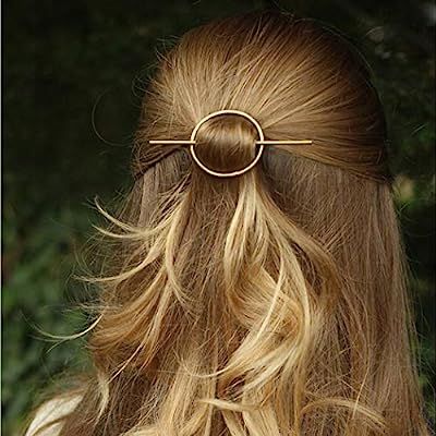 Artio Minimalist gold hair accessories brass hair clip for women and girls (Gold) | Amazon (US)