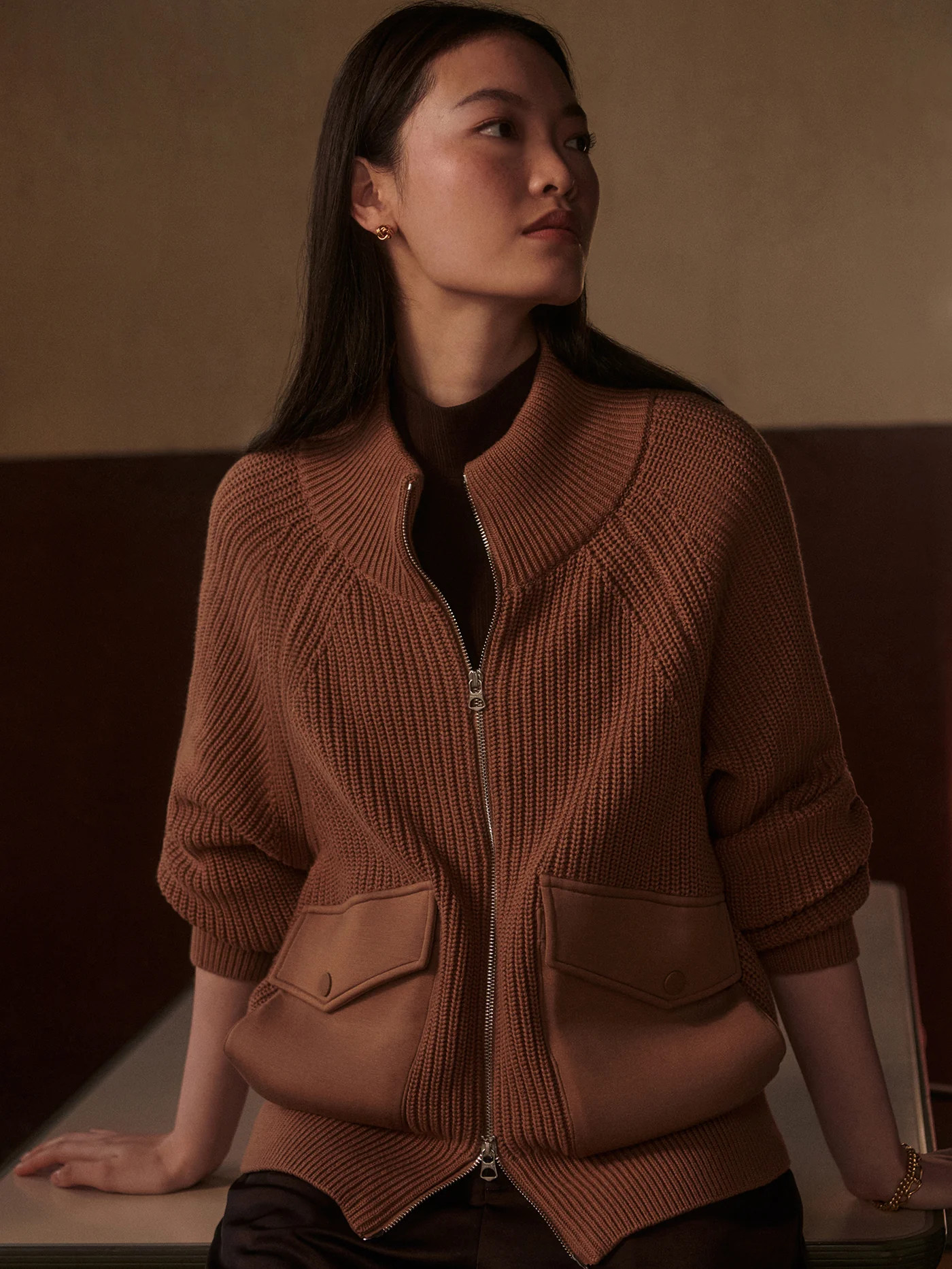 Tessa Zip-Through Knit Jacket | Varley US