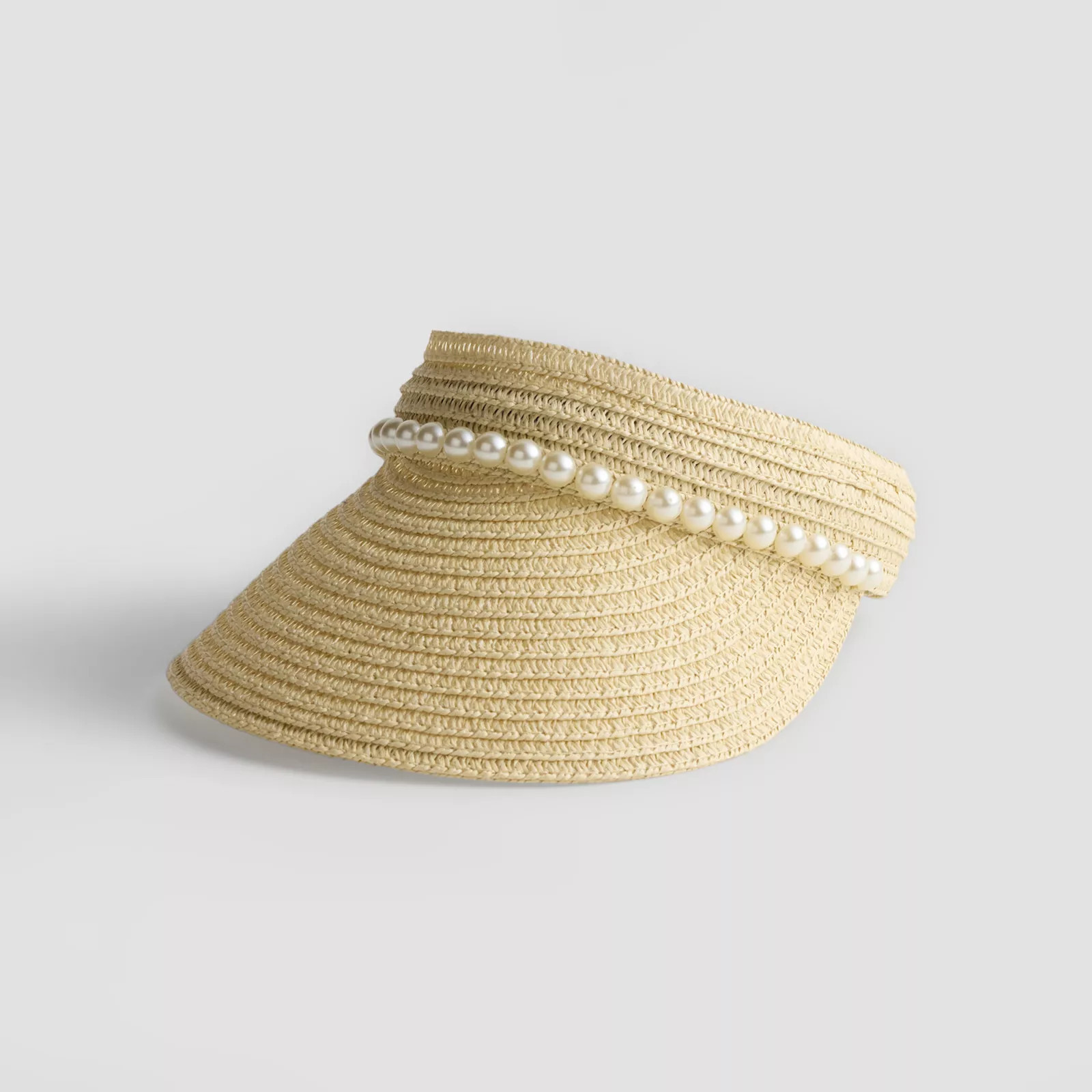 Women's LC Lauren Conrad Pearl Trim Visor, Natural | Kohl's