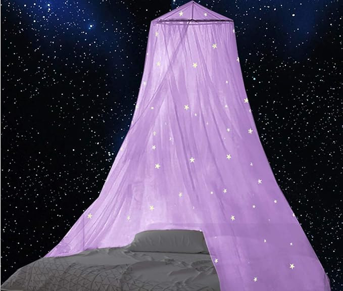 BCBYou Bed Canopy Mosquito Net with Fluorescent Stars Glow in Dark for Baby, Kids, and Adults, fo... | Amazon (US)