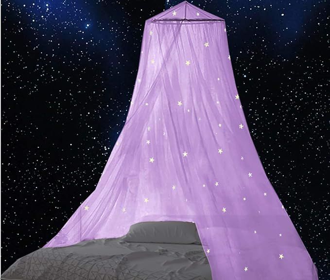 BCBYou Bed Canopy Mosquito Net with Fluorescent Stars Glow in Dark for Baby, Kids, and Adults, fo... | Amazon (US)