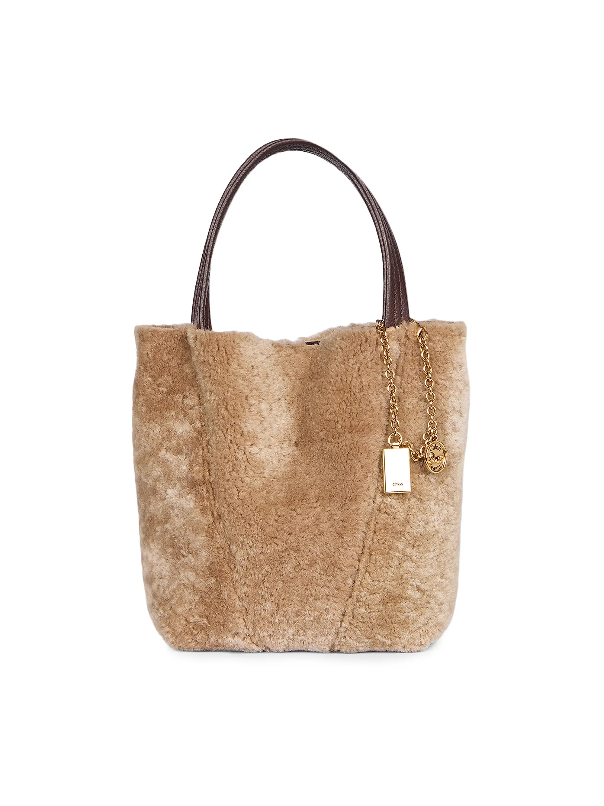 Chloé Spin Shearling Tote Bag | Saks Fifth Avenue | Saks Fifth Avenue