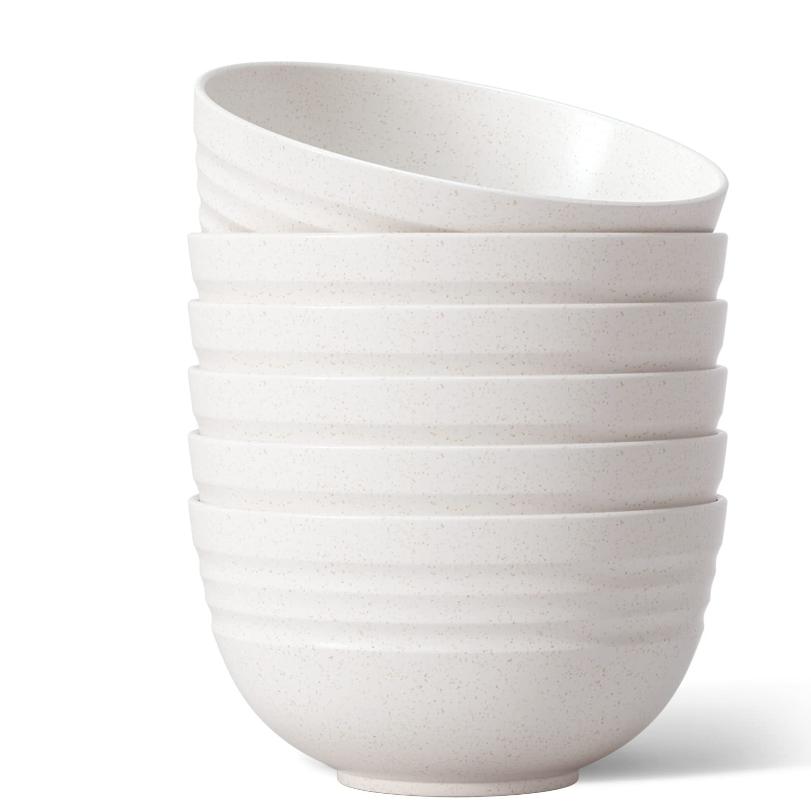 【Set Of 6】Unbreakable Cereal Bowls, 25 OZ Wheat Straw Bowls Microwave and Dishwasher Safe BPA... | Amazon (US)