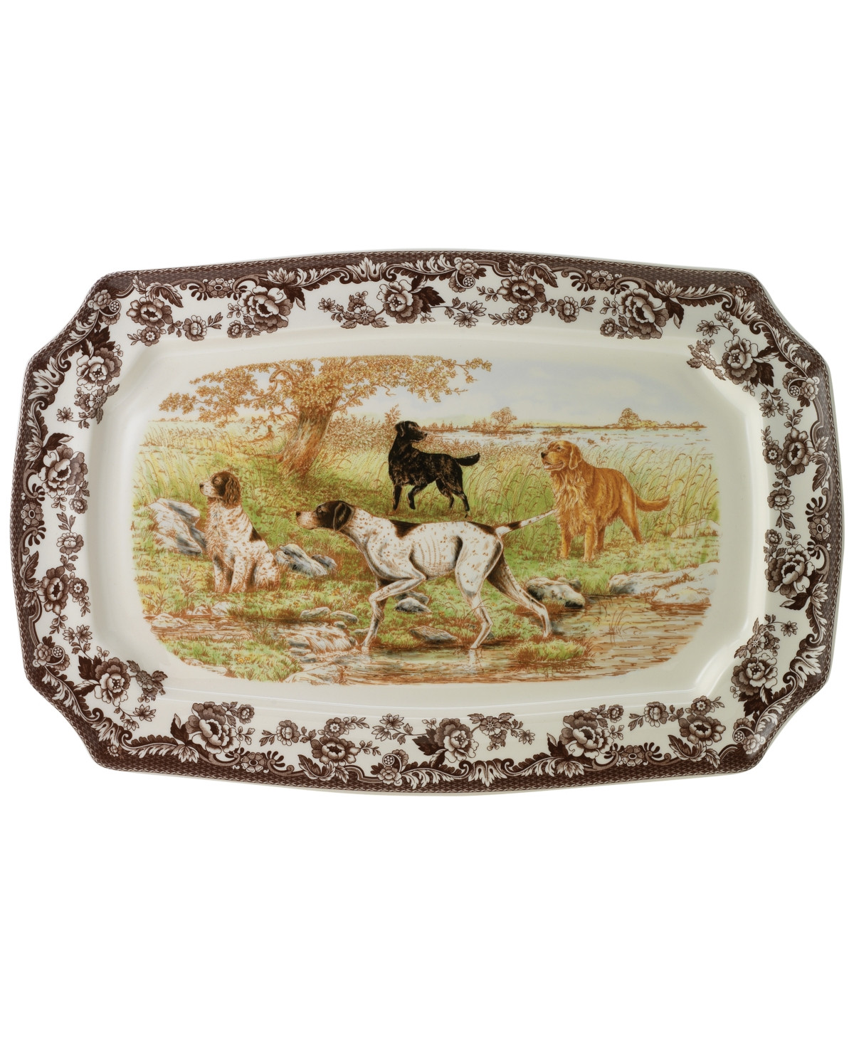 Spode Woodland Rectangular Platter - Brown | Macy's