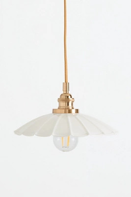 Greta Scalloped Metal Pendant Light | Anthropologie (US)