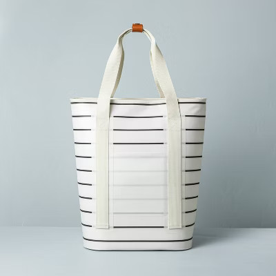 19qt Insulated Multistripe Backpack Cooler Gray/Sour Cream - Hearth & Hand™ with Magnolia | Target