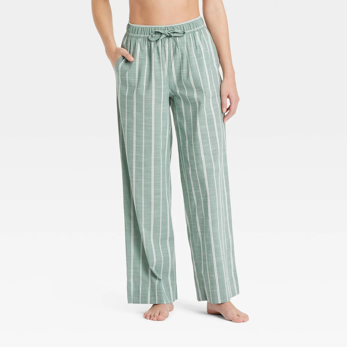 Women's Striped Cotton Blend Pajama Pants - Auden™ | Target