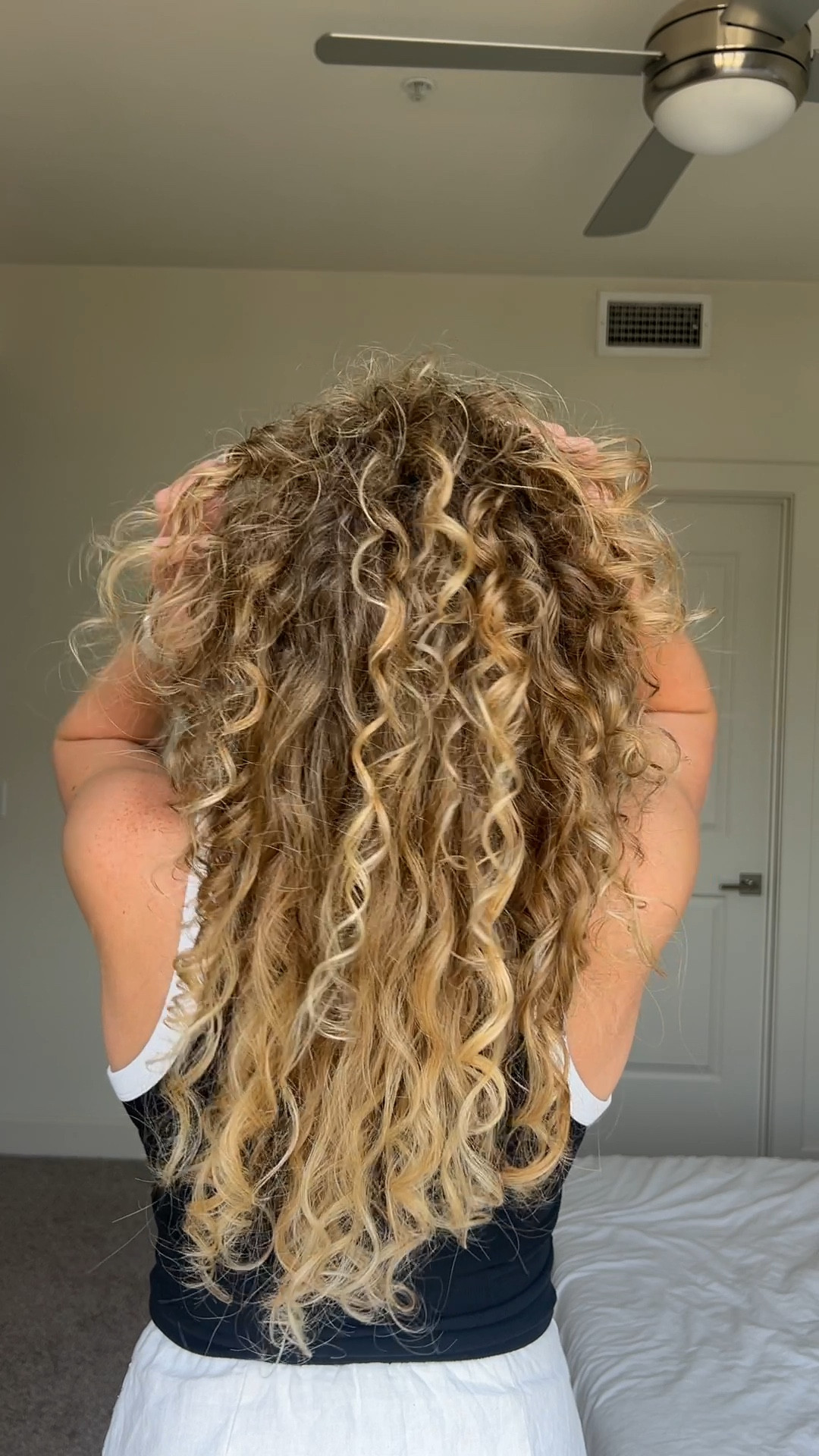 Current curly hair routine for soft, frizz free curls in the summer humidity! 