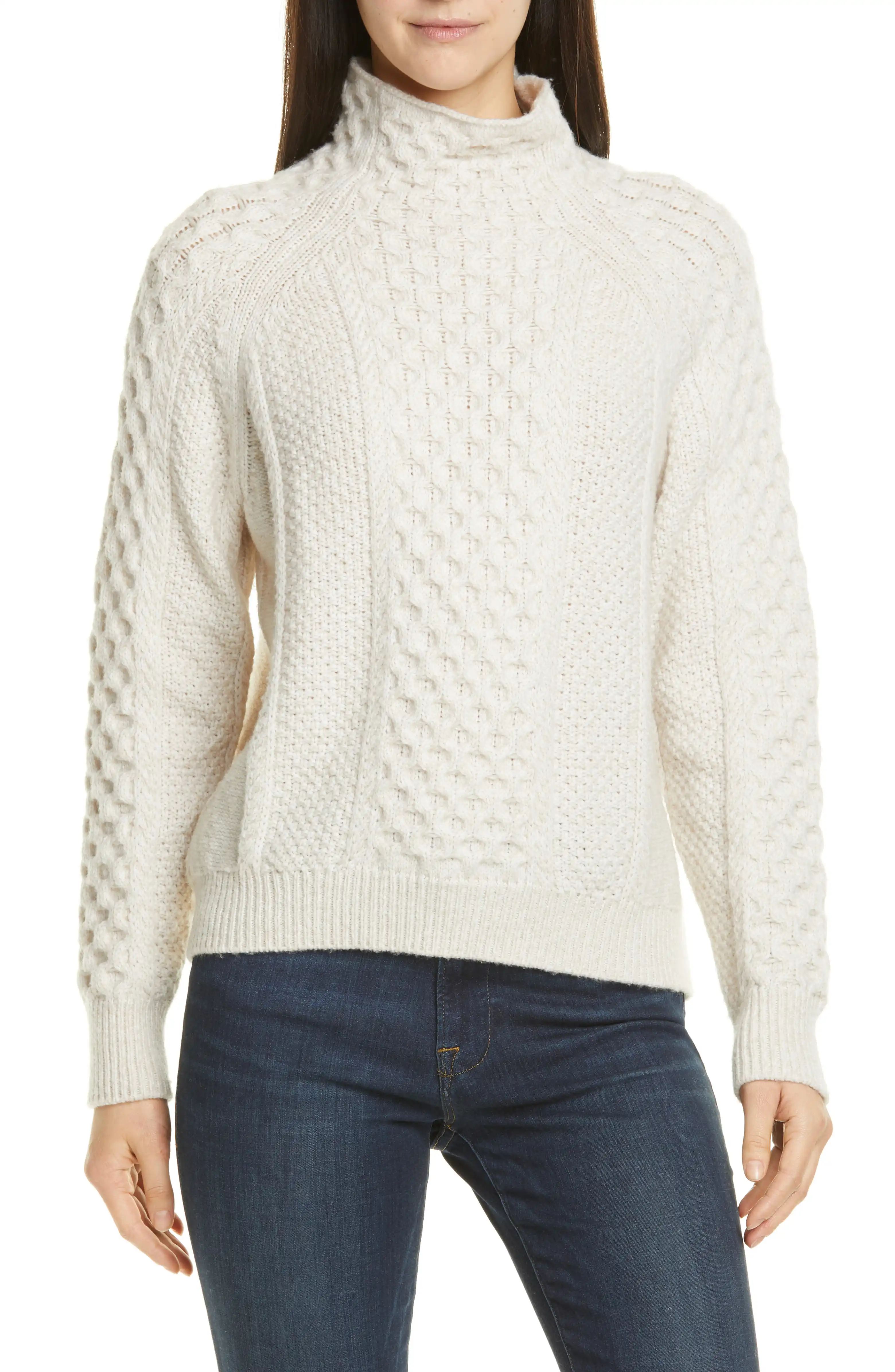 Mixed Cable Wool & Cashmere Blend Sweater | Nordstrom