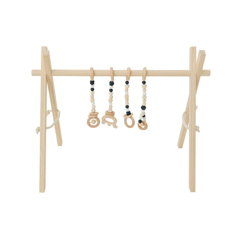 Wooden Baby Gym + Black Toys | Project Nursery