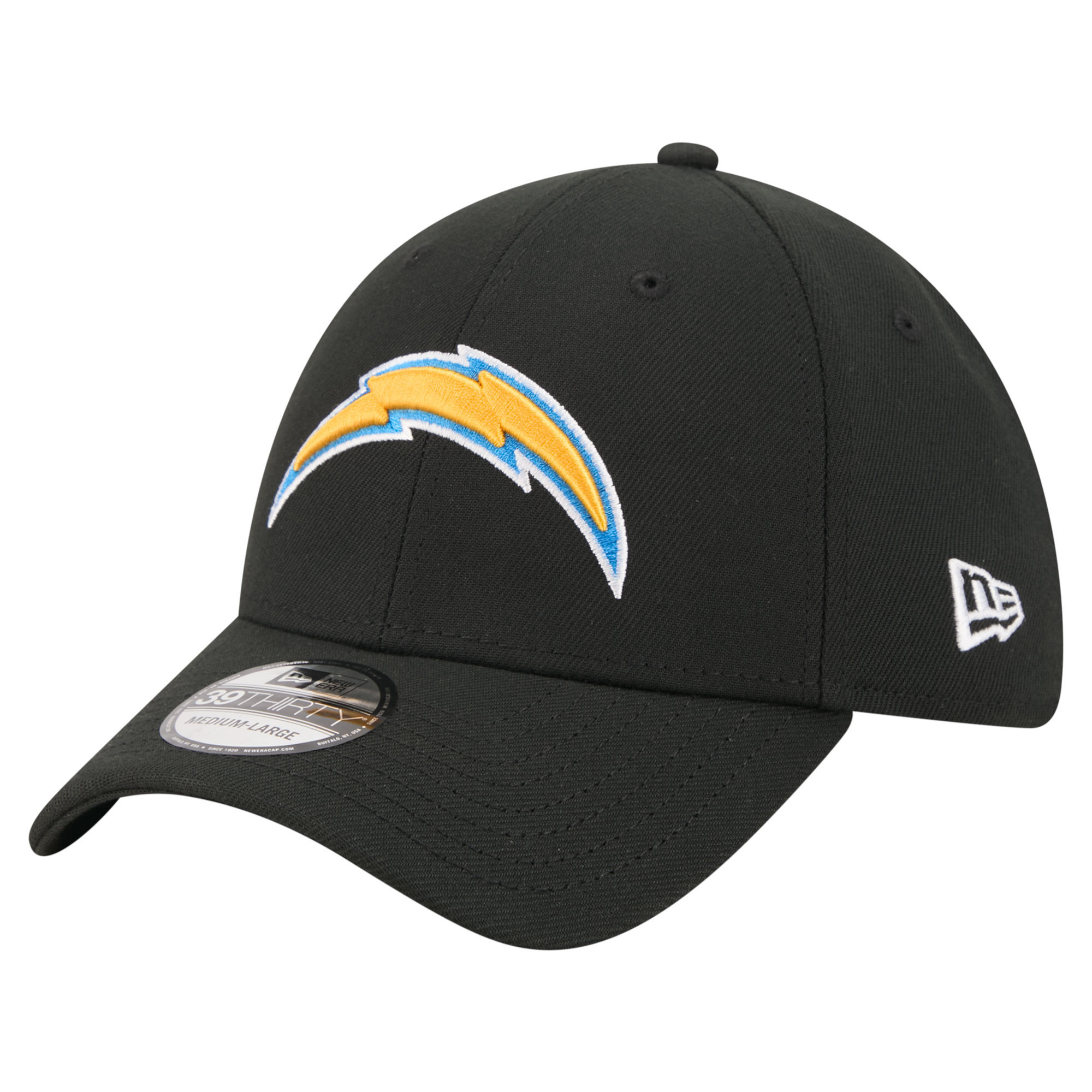 Men's New Era  Black Los Angeles Chargers Core Team 39THIRTY Flex Hat | NFL Shop