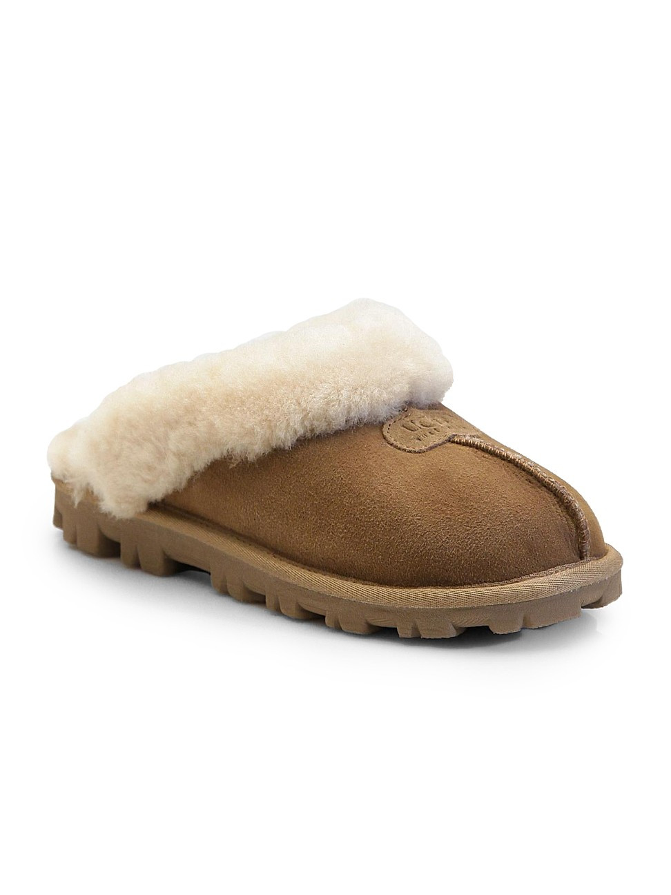 Women's Coquette Sheepskin Slippers - Chestnut - Size 7 - Chestnut - Size 7 | Saks Fifth Avenue