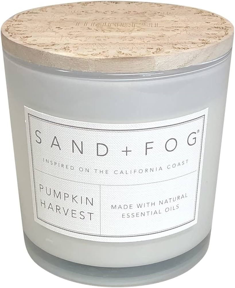 Sand + Fog Scented Candles - Pumpkin Harvest - Additional Scents and Sizes - 3 Wicks 100% Cotton ... | Amazon (US)