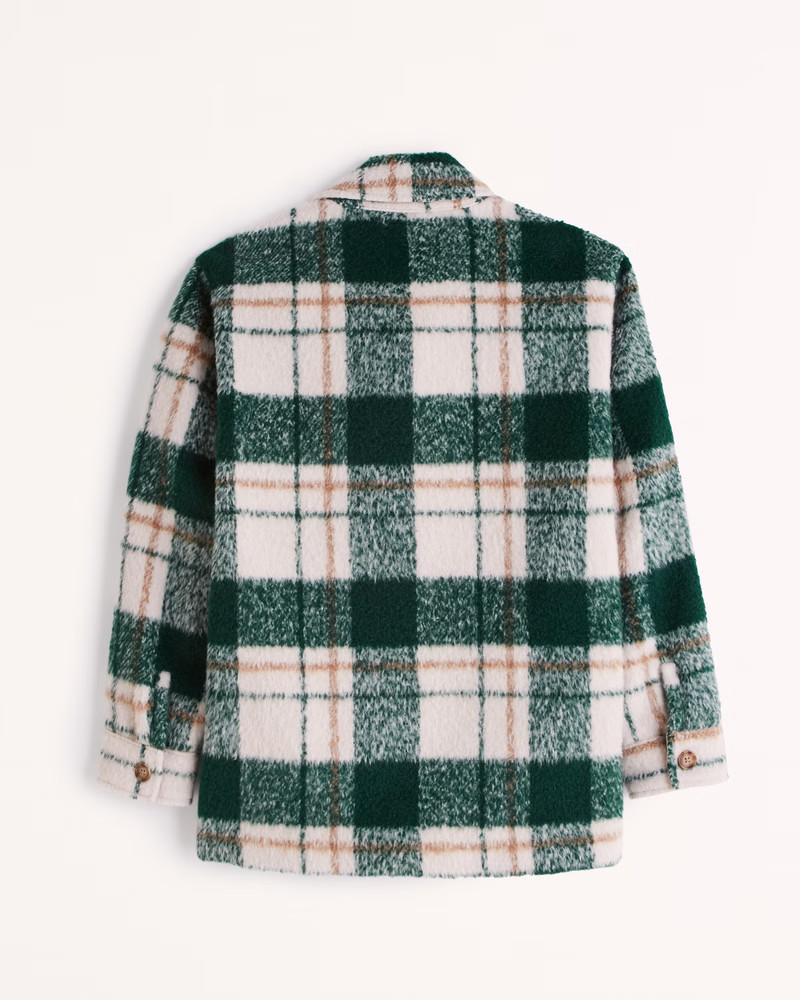 Women's Classic Cozy Shirt Jacket | Women's Coats & Jackets | Abercrombie.com | Abercrombie & Fitch (US)