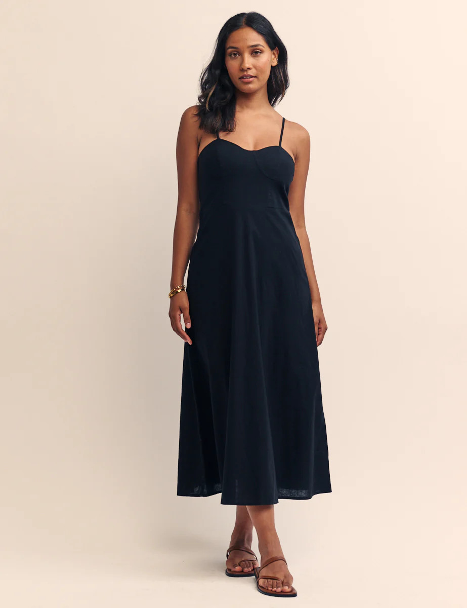 Black Pippin Midi Dress | Nobody's Child
