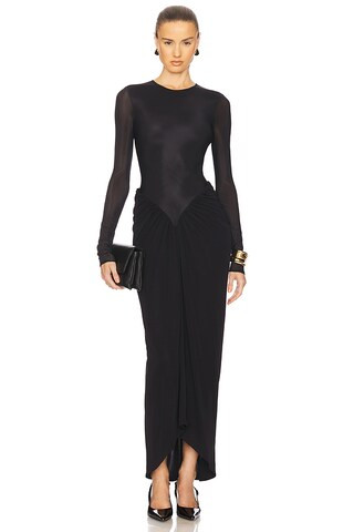 The Super Sheer Ruched Dress in Cocoa Brown | Revolve Clothing (Global)