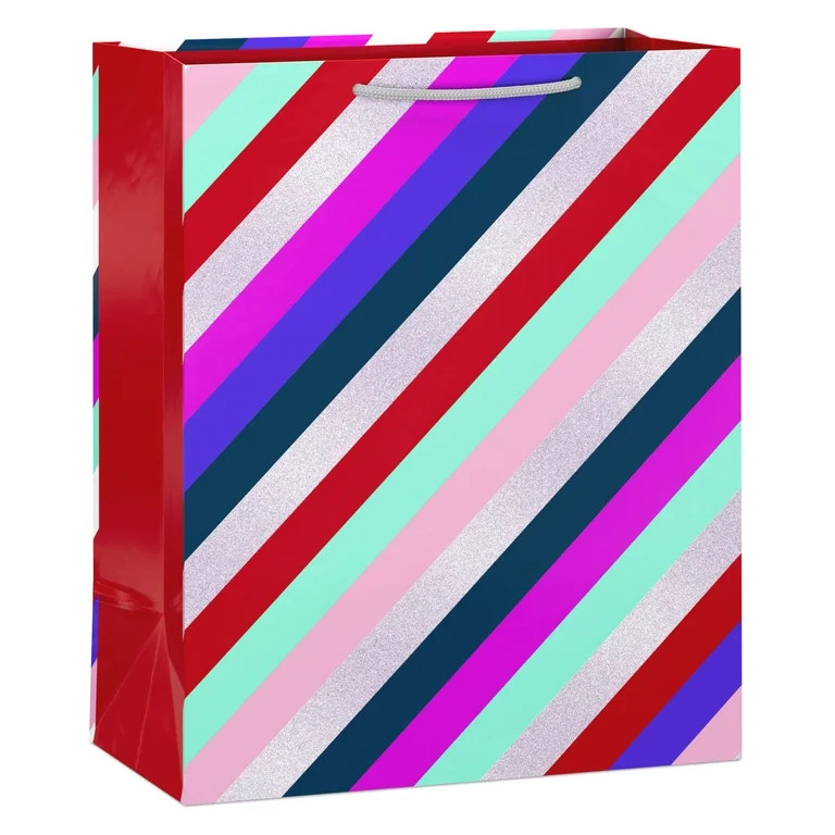 Hallmark Large Gift Bag (Bright Diagonal Stripes) | Walmart (US)