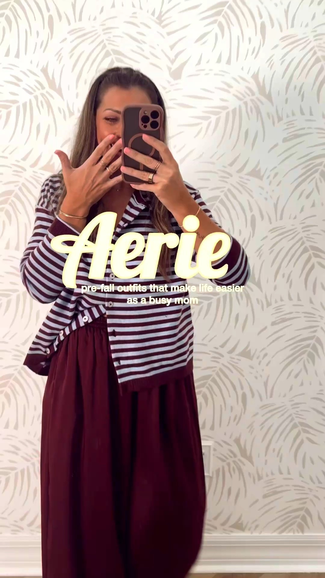 Pre-fall fits I’ll be livingggg in for making mom life easier 🤏🏻 These are all soooo comfy, easy to style (making getting ready simple & quick!) BUT they also make me feel confident and put together for my day, too! 😮‍💨 You just can’t beat @aerie 💗 **wearing my true XS (I always size down in Aerie!) in each item except activewear, I stick with a small.. Hope that helps sizing reference!! #ad #Aerie #AeriePartner #AerieREAL #momoutfits #easyoutfitideas #casualoutfits #teacheroutfit #traveloutfits #traveloutfitidea #prefall #falltransition #falloutfits