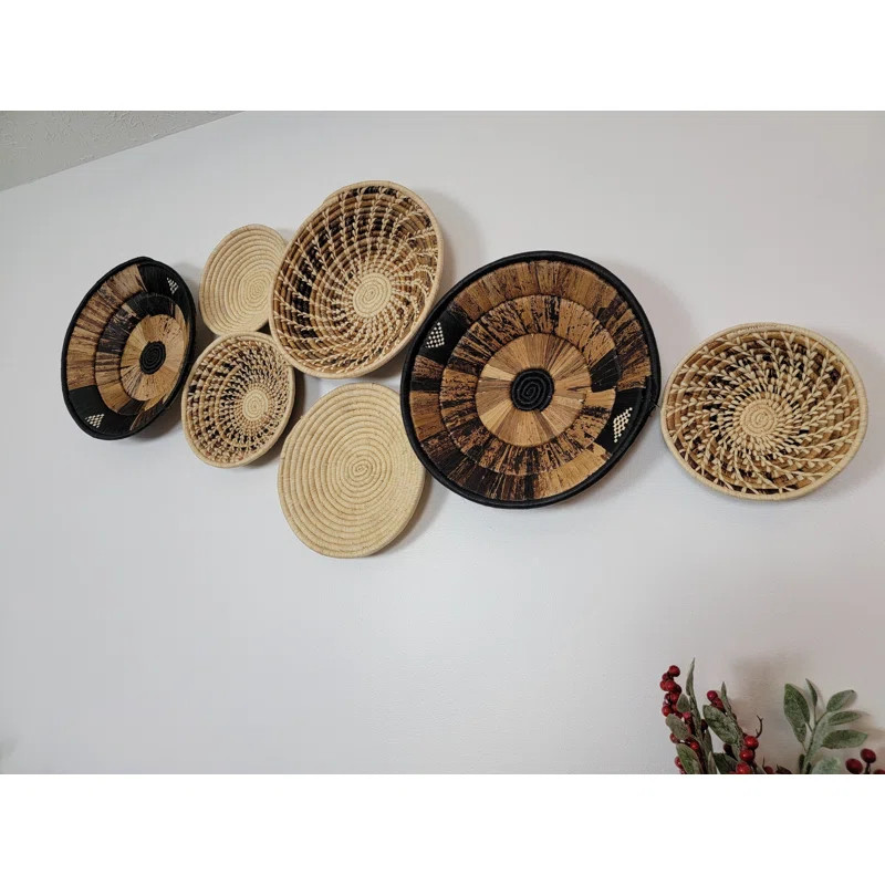 7 Piece African Baskets Wall Décor Set | Wayfair Professional
