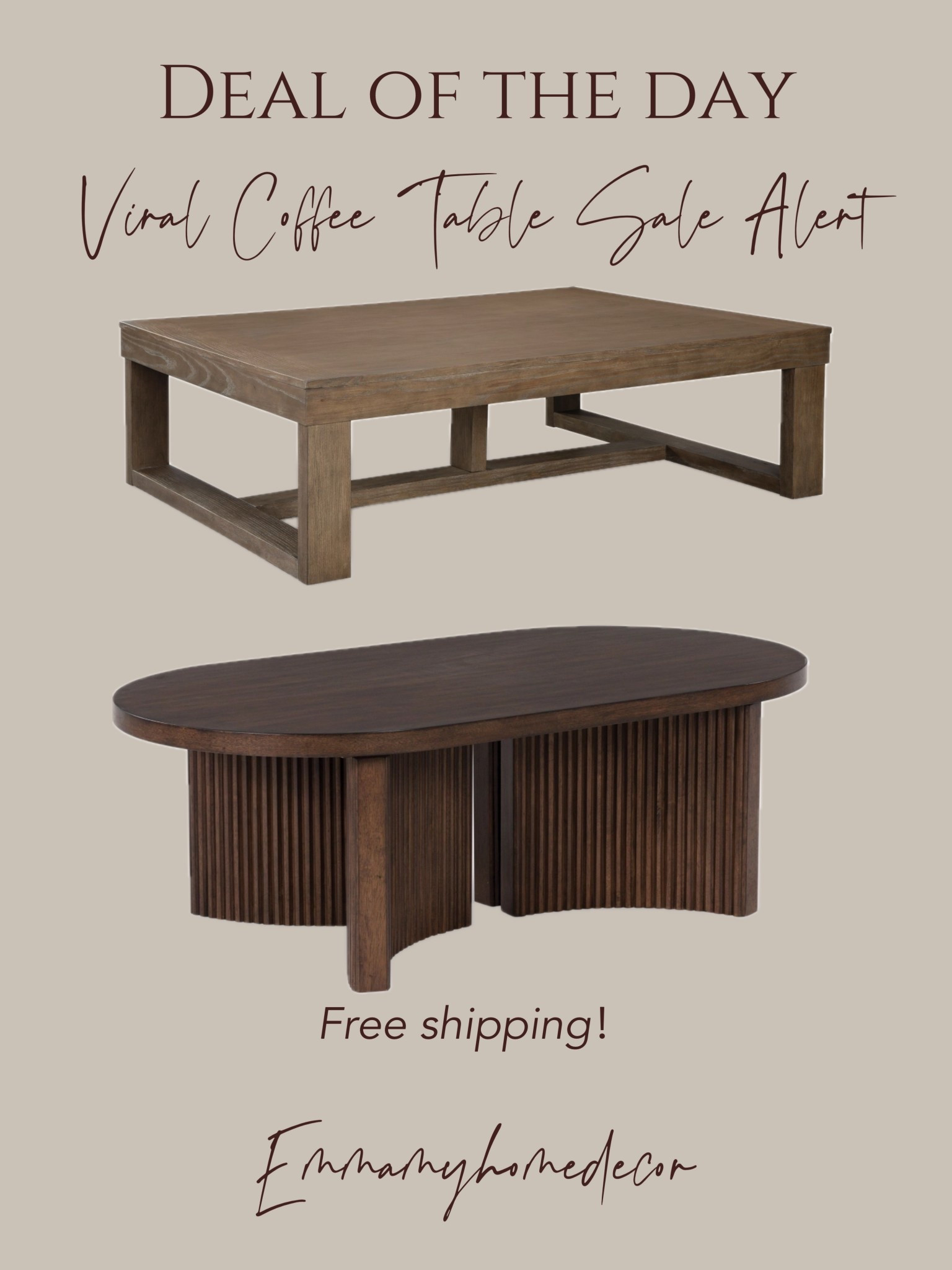 Viral ashley furniture coffee table is on sale！It's free shipping! Such a great deal! Runnn before the deal ends. Perfect neutral tone coffee table!

#LTKSaleAlert #LTKHome #LTKFindsUnder100