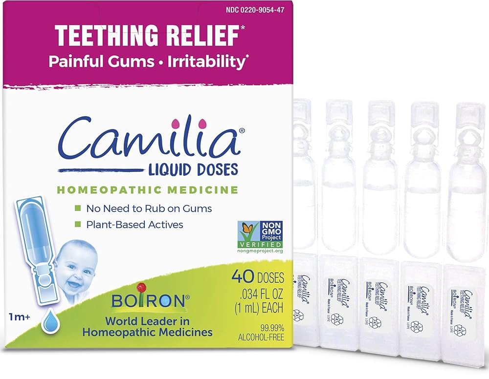 Boiron Camilia Teething Drops for Daytime and Nighttime Relief of Painful or Swollen Gums and Irr... | Amazon (US)