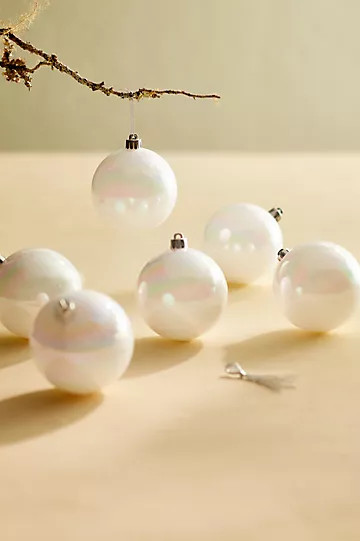 Shatterproof  Plastic Globe Ornaments, Set of 6 | Anthropologie (US)