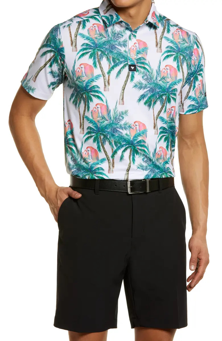 Bad Birdie Island Hopper Print Short Sleeve Polo | Nordstrom | Nordstrom