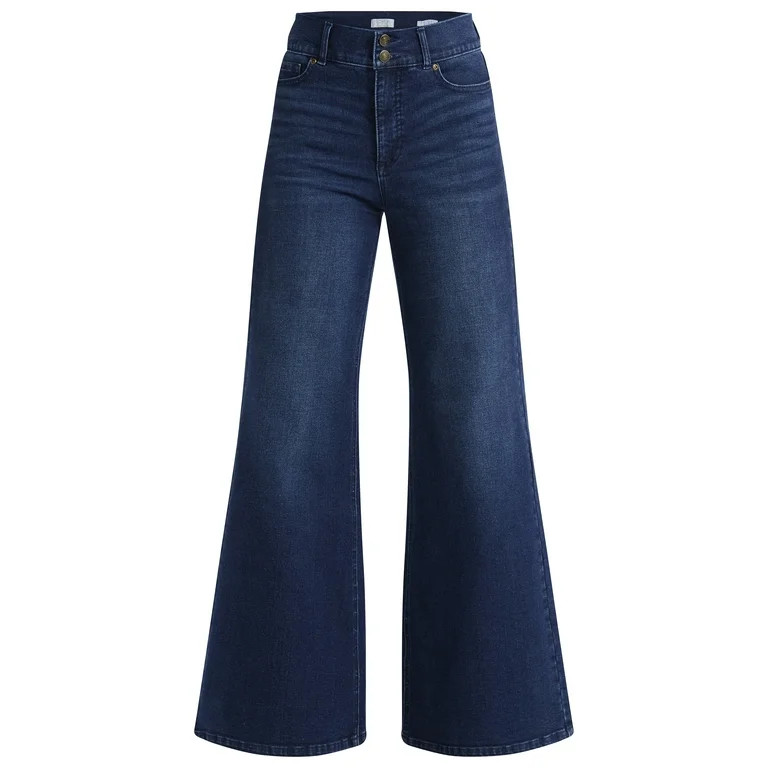 Sofia Jeans Women's Margot Wide Leg High Rise Jeans, Sizes 2-18 | Walmart (US)