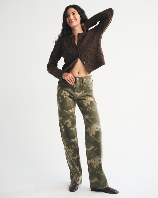 Cable-Knit Crew Cardigan | Abercrombie & Fitch (US)