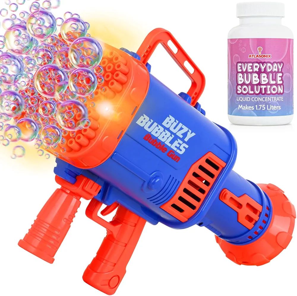 Bazooka Bubble Gun w/Bubble Solution - 88 Holes Bazooka Bubble Machine Gun, Bubble Gun Blaster, B... | Amazon (US)