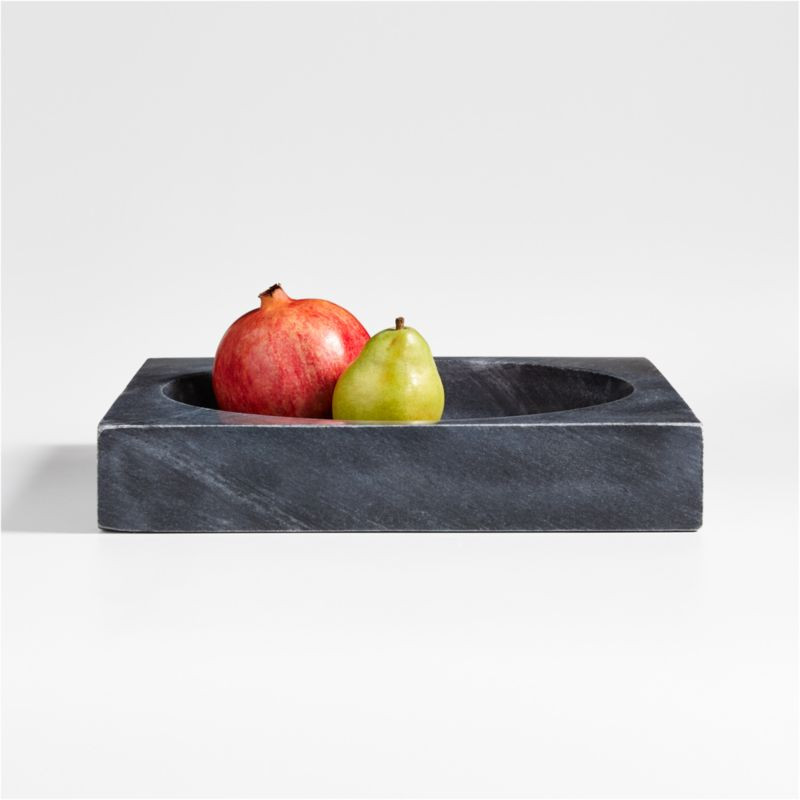 Honor Black Marble Decorative Bowl + Reviews | Crate & Barrel | Crate & Barrel