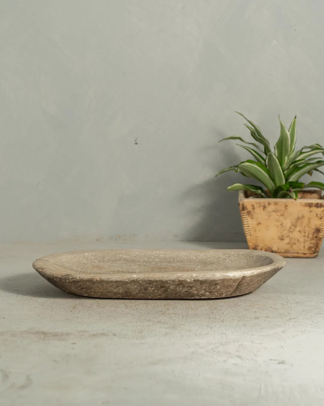 Vintage Carved Stone Tray Rustic Marble Dish Catch All Bowl Wabi Sabi Fruit bowl {D} (Free Shippi... | Etsy (US)