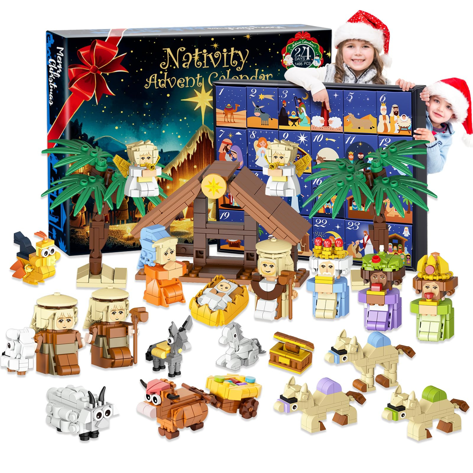 Nativity Advent Calendar 2025 Kids - 24 Days Building Blocks Kits Christmas Gifts Countdown Calen... | Amazon (US)