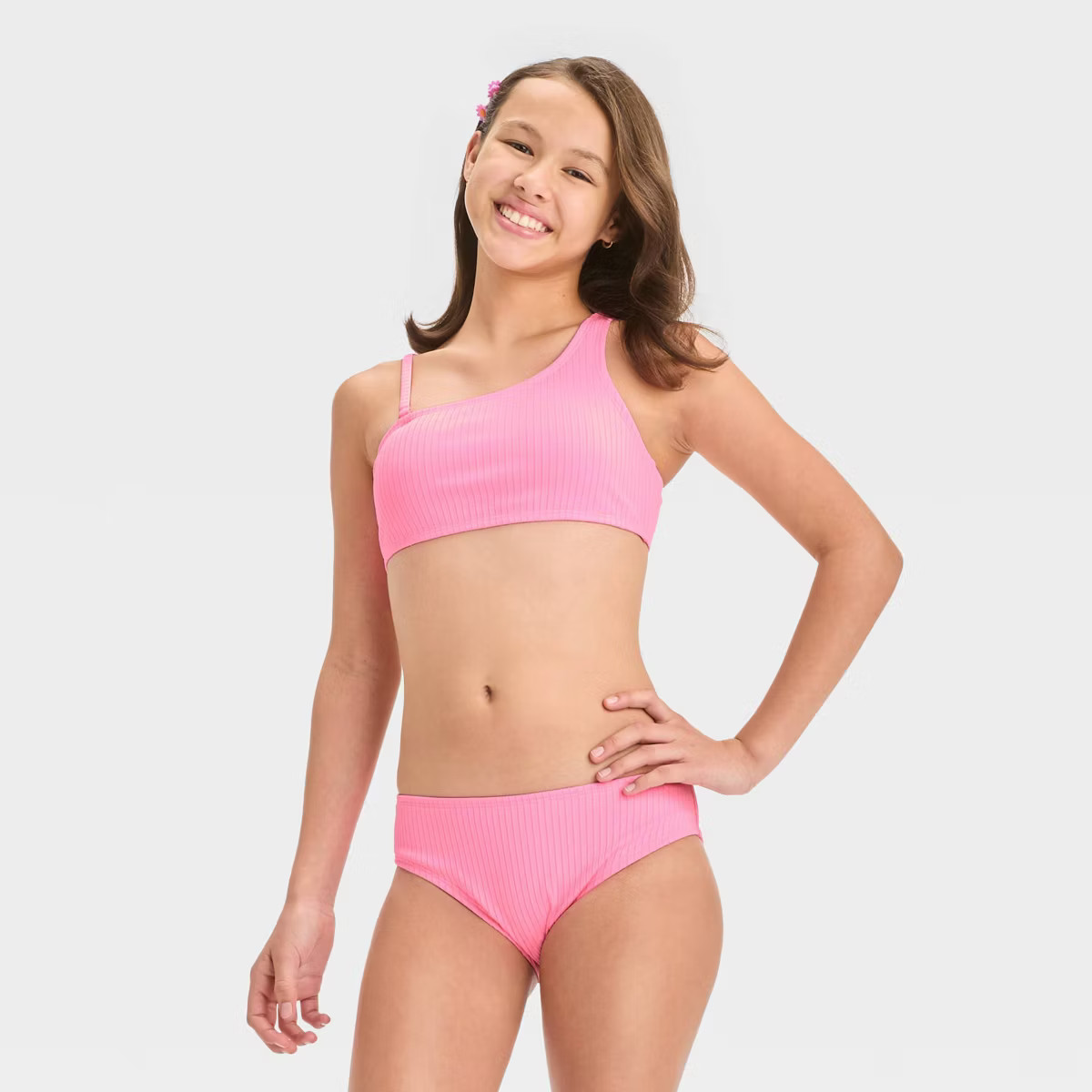 Girls' 'Stay a While' Solid Bikini Swim Top - art class™ | Target