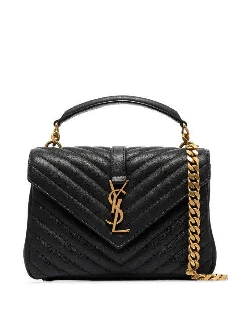 Saint Laurent Medium College Quilted Leather Shoulder Bag - Farfetch | Farfetch (UK)