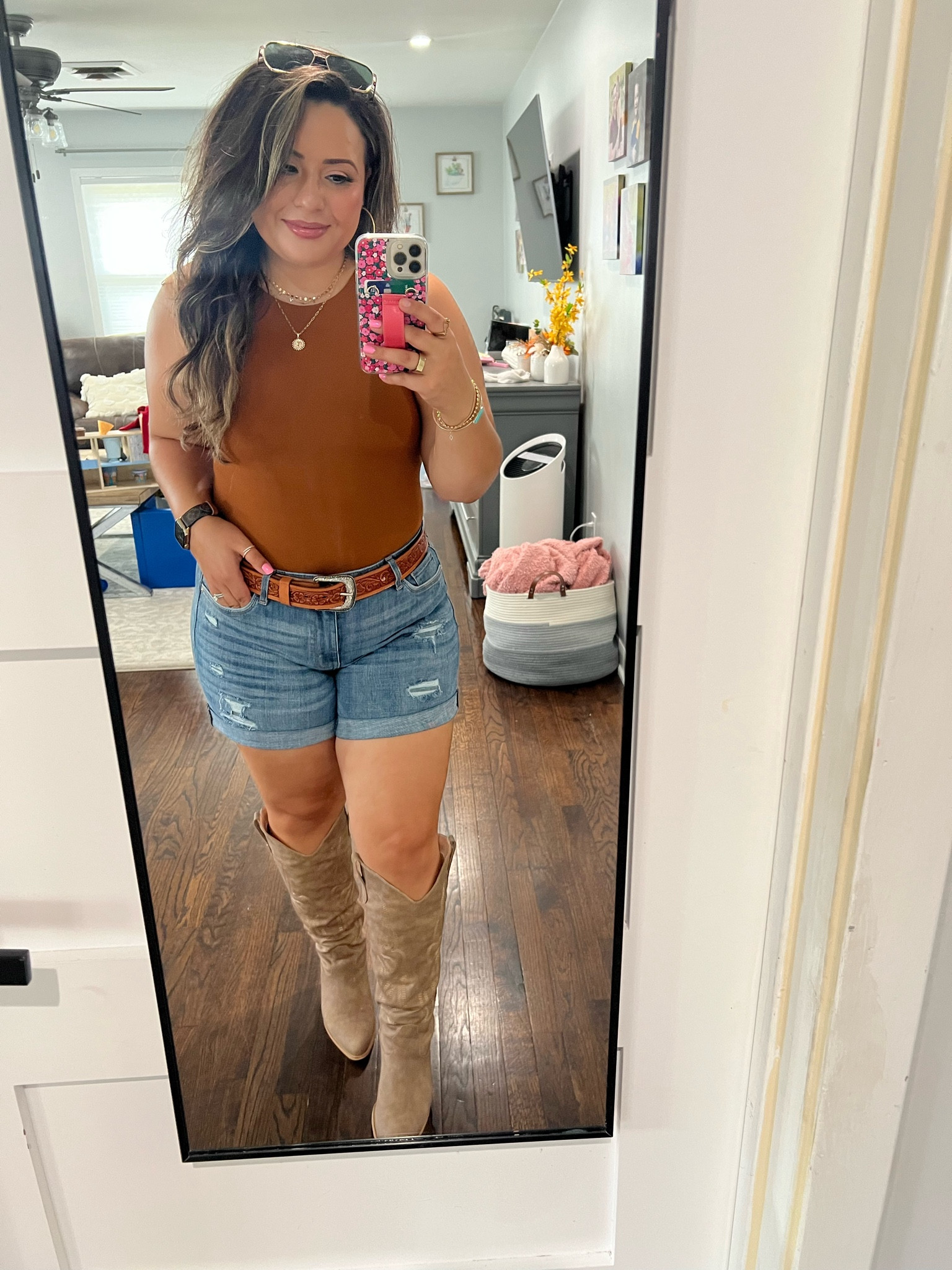 Morgan Wallen Concert Outfit 😍 boots fit my 15 in calves and I’m a size medium top and size 10 shorts 

#LTKfit #LTKunder50 #LTKFind