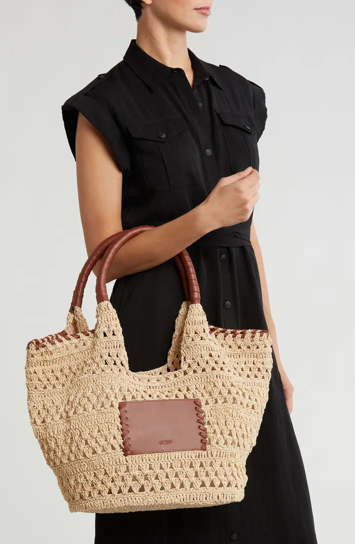 BCBG Woven Raffia Tote Bag | Nordstromrack | Nordstrom Rack