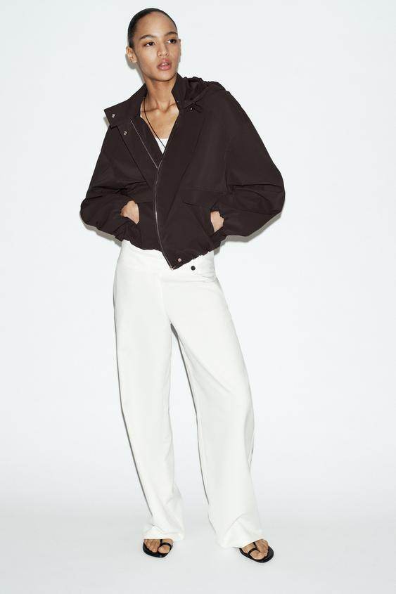 RUBBERIZED HOODED JACKET | Zara US