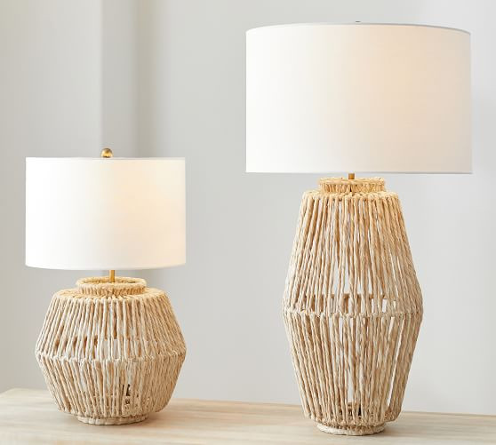 Abaca Woven Table Lamp | Pottery Barn (US)