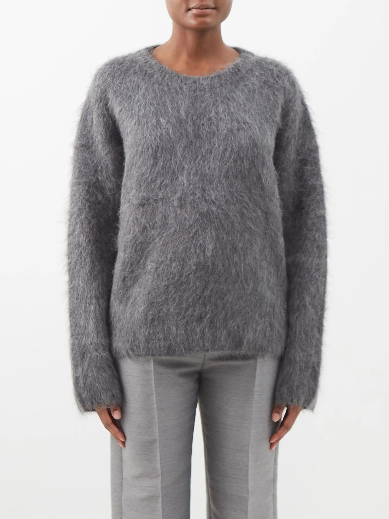 Boxy alpaca-blend sweater | Matches (UK)