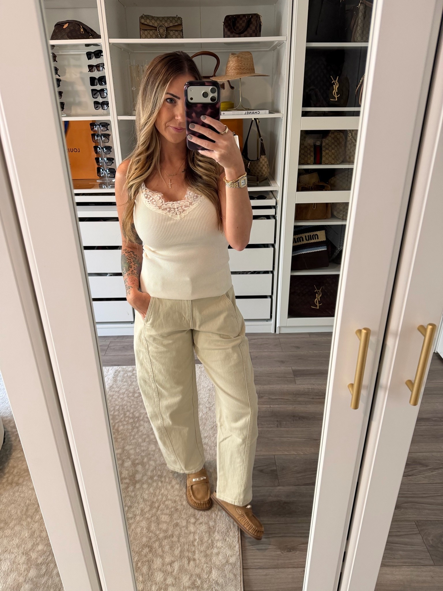 This top is perfect for that transition time between summer and fall. And the lace detail is too cute! I’m wearing a size small and size 6 in the barrel denim!

#LTKootd #LTKgrwm #LTKmomlife