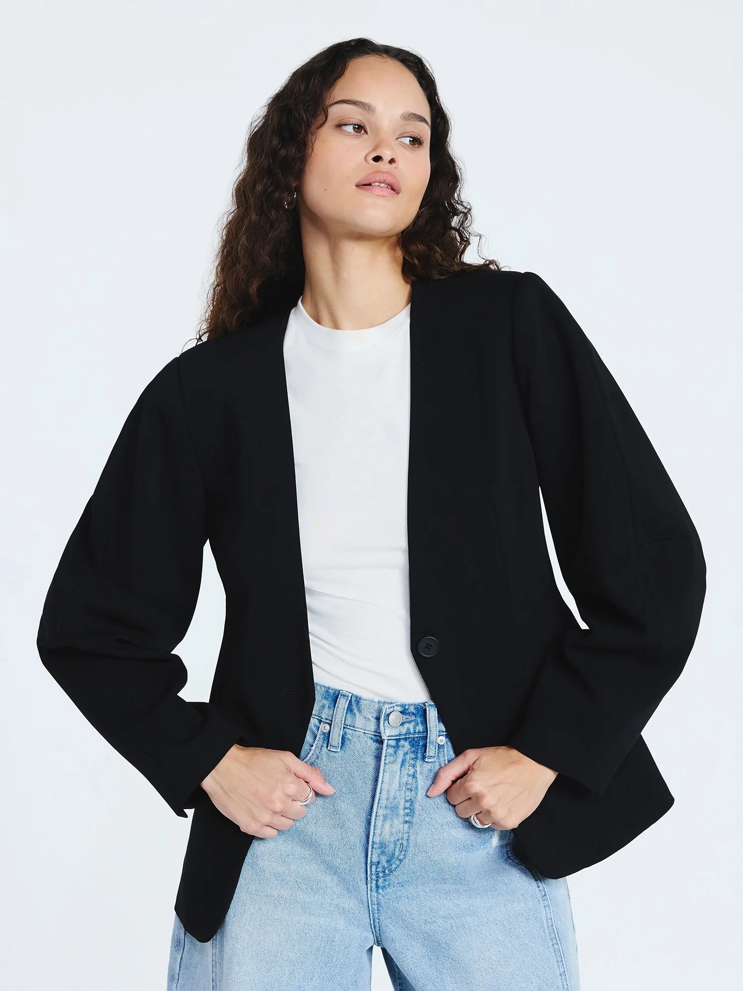 Scoop Women's Barrel Sleeve Blazer, Sizes XS-XXL | Walmart (US)