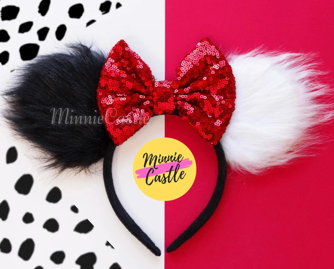 Cruellas Ears, Cruellas Mickey Ears, Villain Mouse Ears, Mickey Ears, Minnie Ears, Mouse Ears Hea... | Etsy (US)