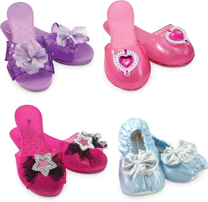 Melissa & Doug Role Play Collection - Step In Style! Dress-Up Shoes Set (4 Pairs) | Amazon (US)